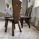 Chaises chêne massif chapo savoyarde art populaire