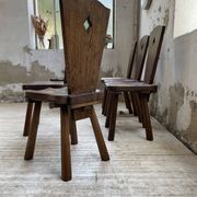 Solid oak chairs Savoyard cap popular art