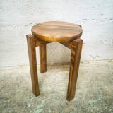 Brutalist pine stool