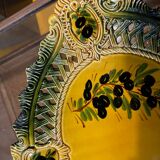 Ceramic plate Vallauris - Pierced decoration Olives - 1950s