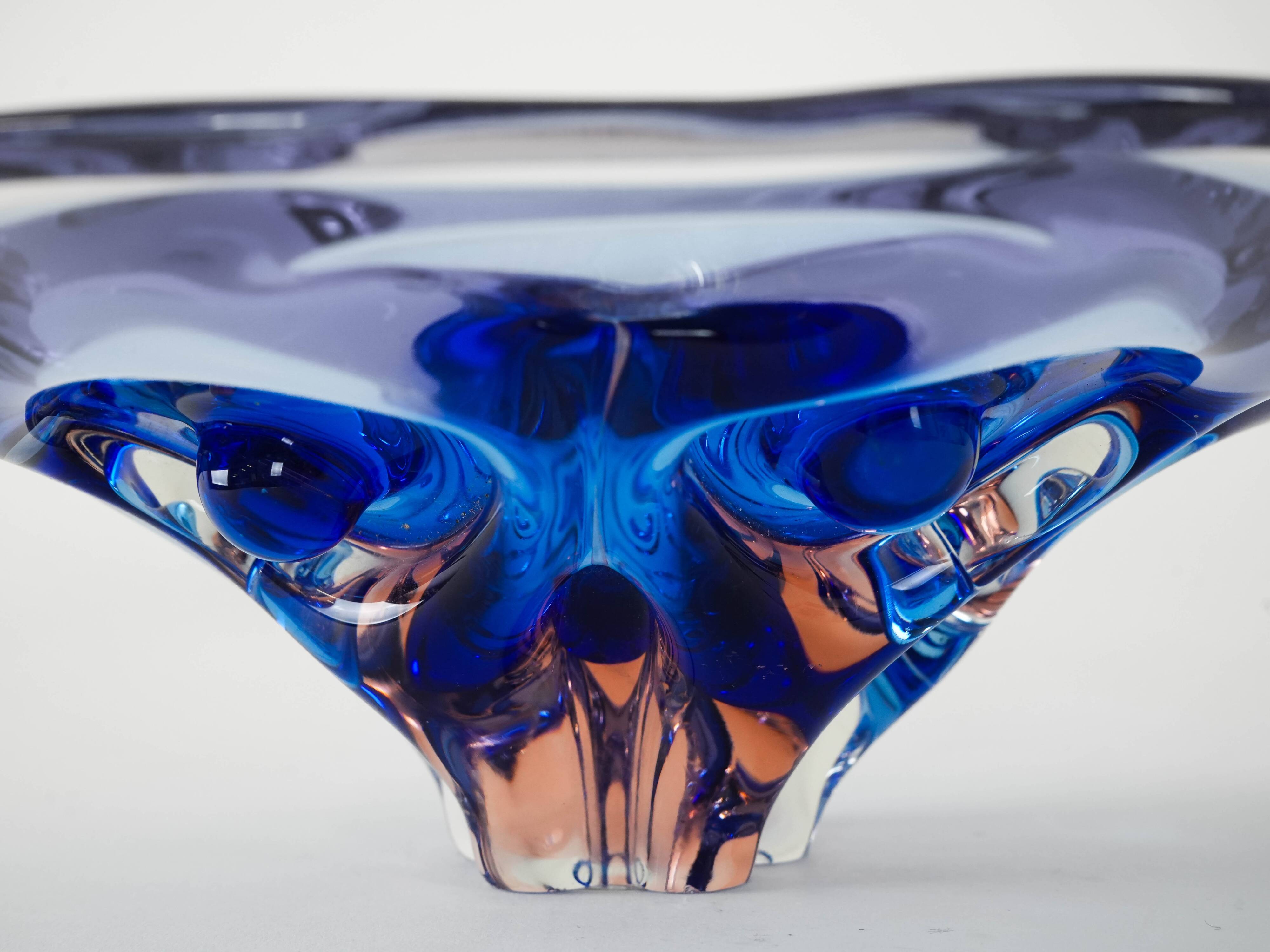 Cobalt bowl, Danish design, 1970s, made in Denmark
