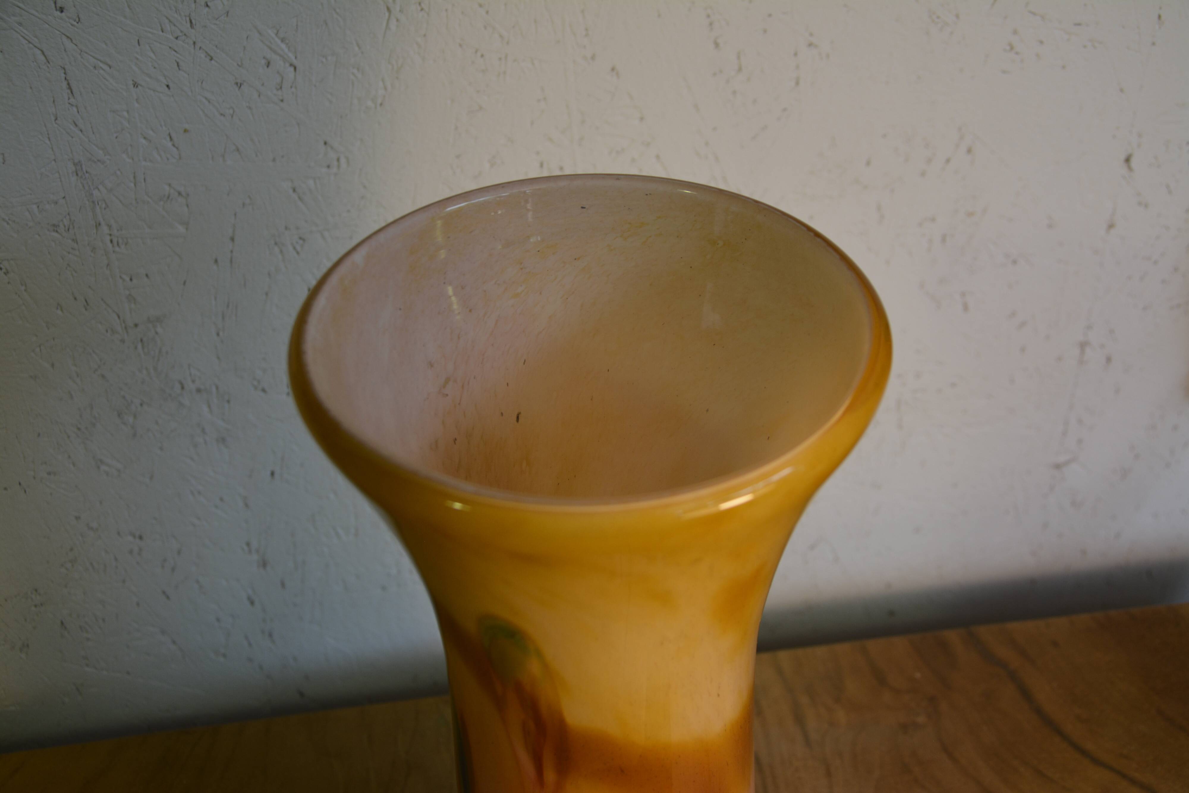 Pink and orange Murano vase