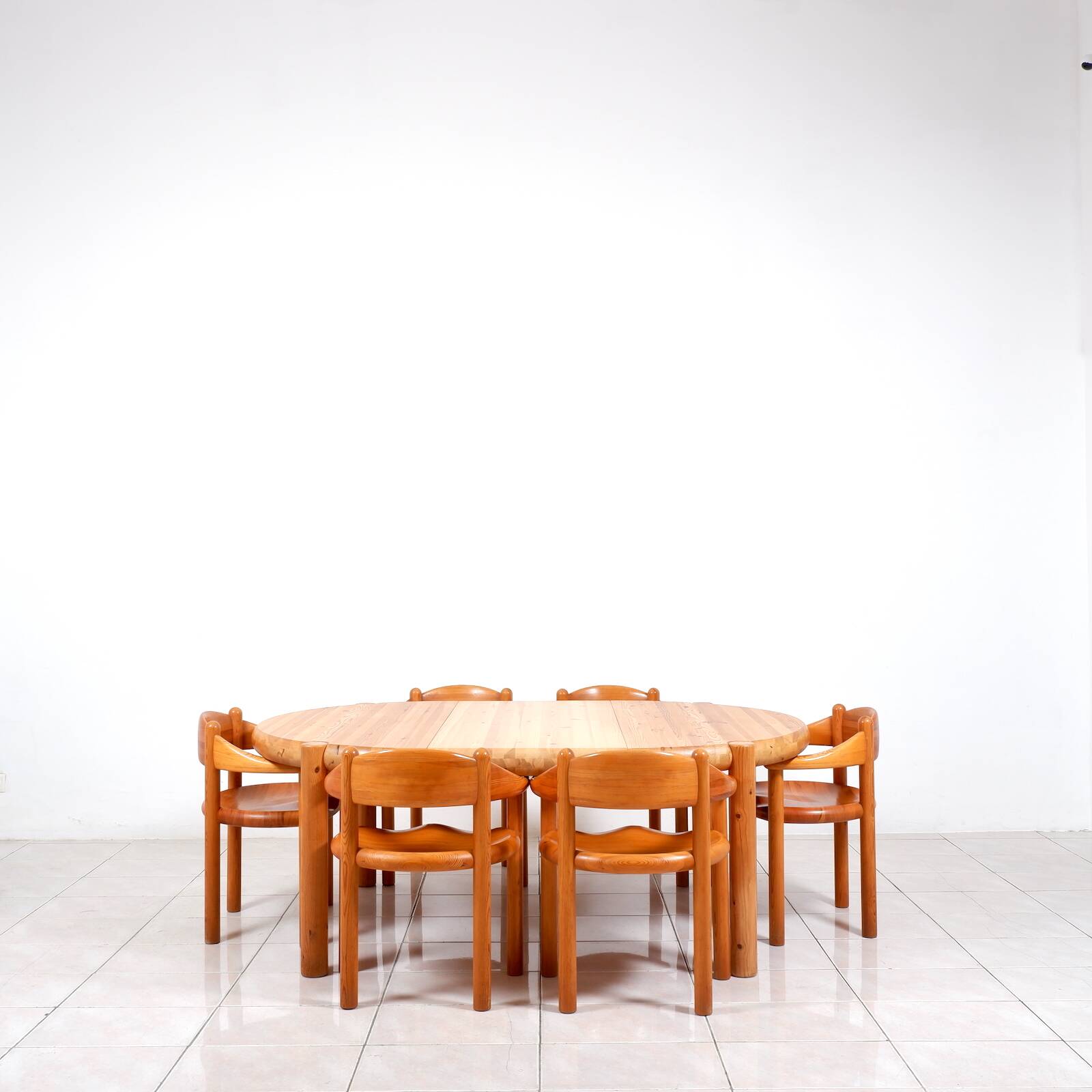 Set of 6 solid pinewood armchairs by Rainer Daumiller for Hirtshals Sawmill