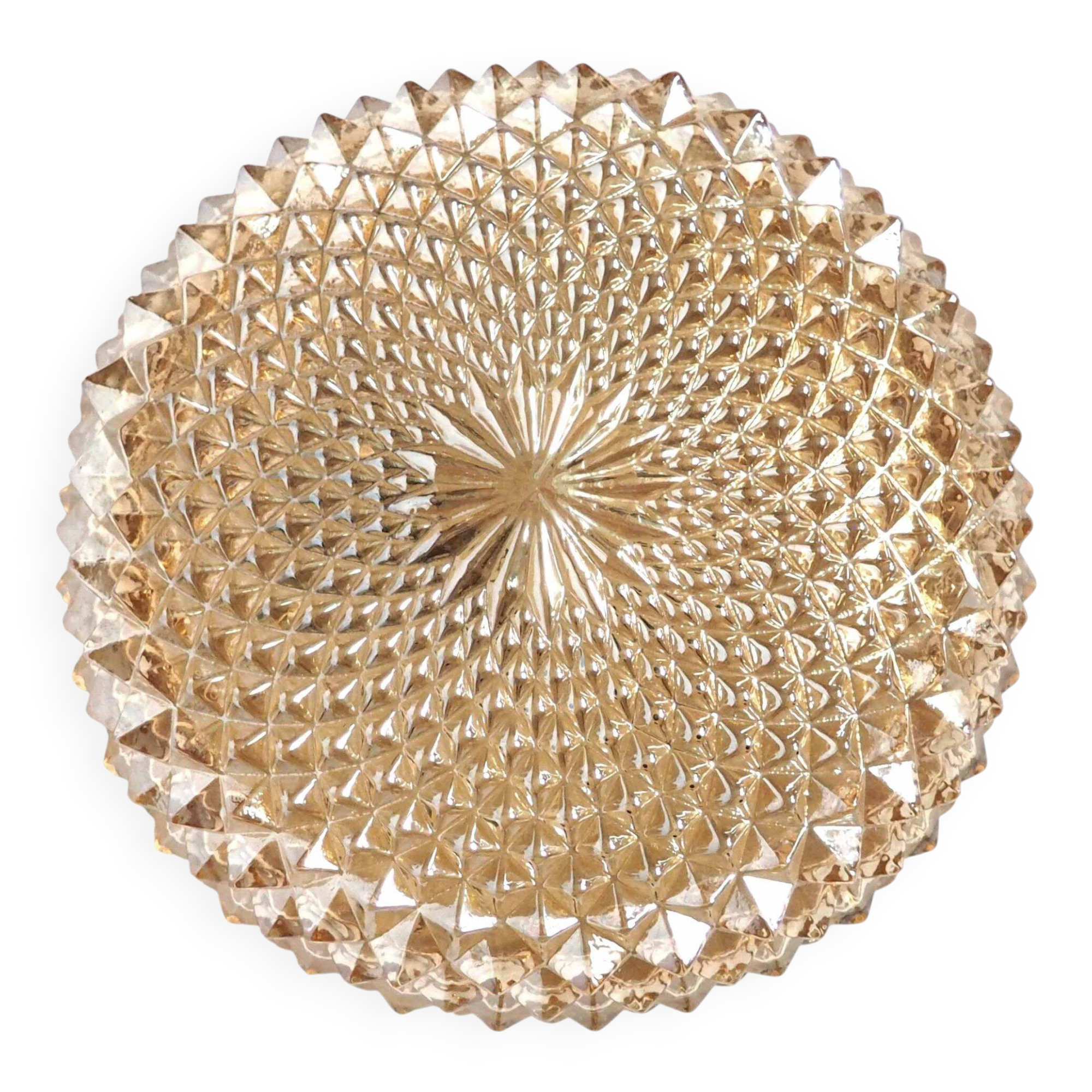 Golden spiral ceiling light fixture