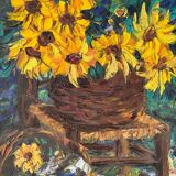 Still life with sunflowers
