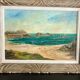 Ancient painting, Breton landscape, Saint Lunaire, signed, 1950s