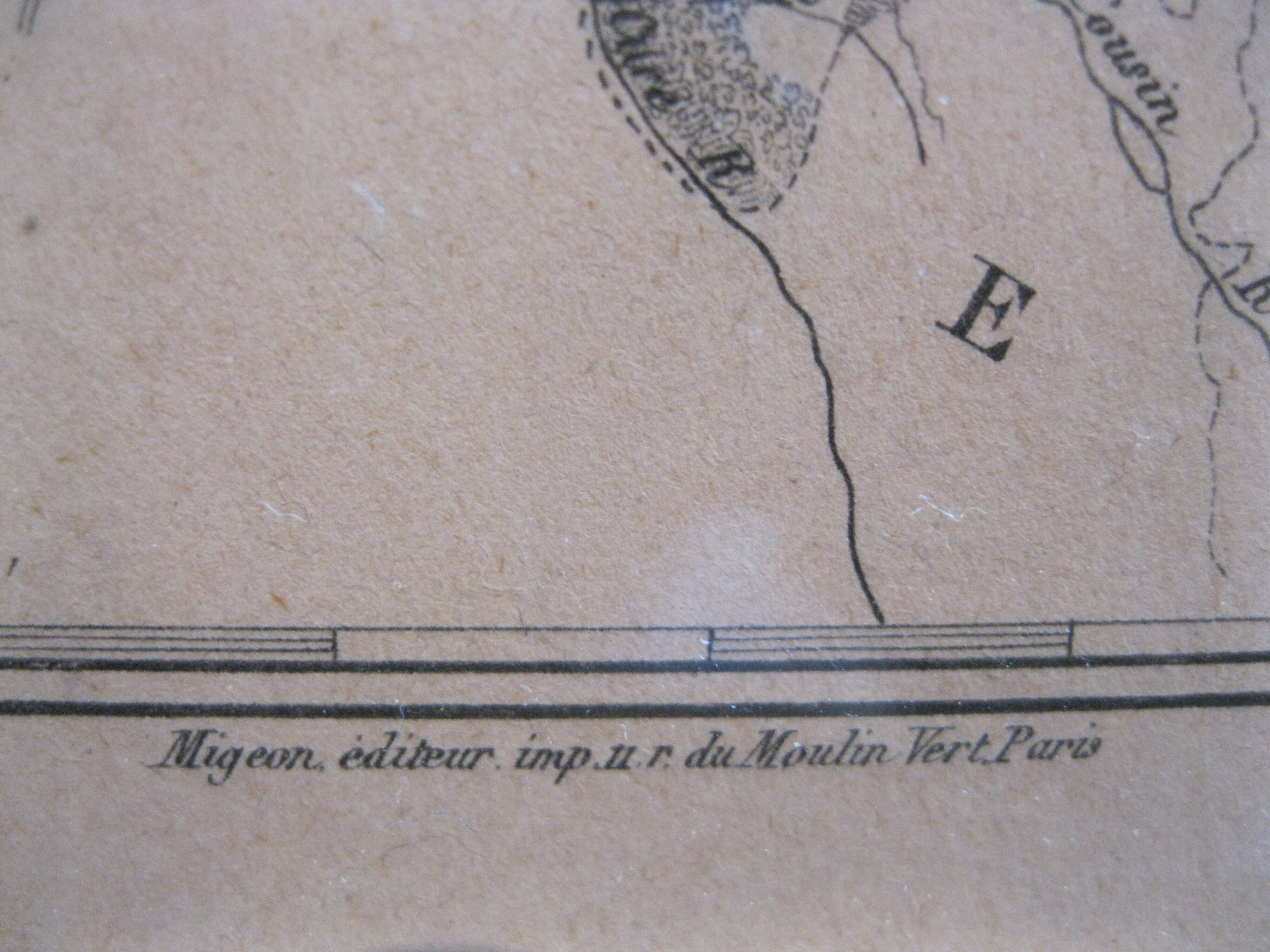 Engraving 19th France region of Yonne