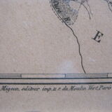 Engraving 19th France region of Yonne