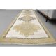 1970s Turkish Hand-Knotted Wool Cotton White Runner Rug 92x322