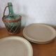 4 flat plates beige Jars France