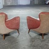 1/2 Fauteuil club années 50 60 vintage Guglielmo Ulrich