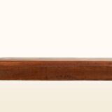 Banc de monastère extra-long en bois d'orme massif, vers 1850