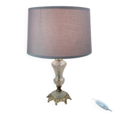 Vintage glass and brass lamp from the 50s-60s.