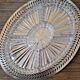 Art Deco style silver-plated metal and glass aperitif tray, 5 compartments.