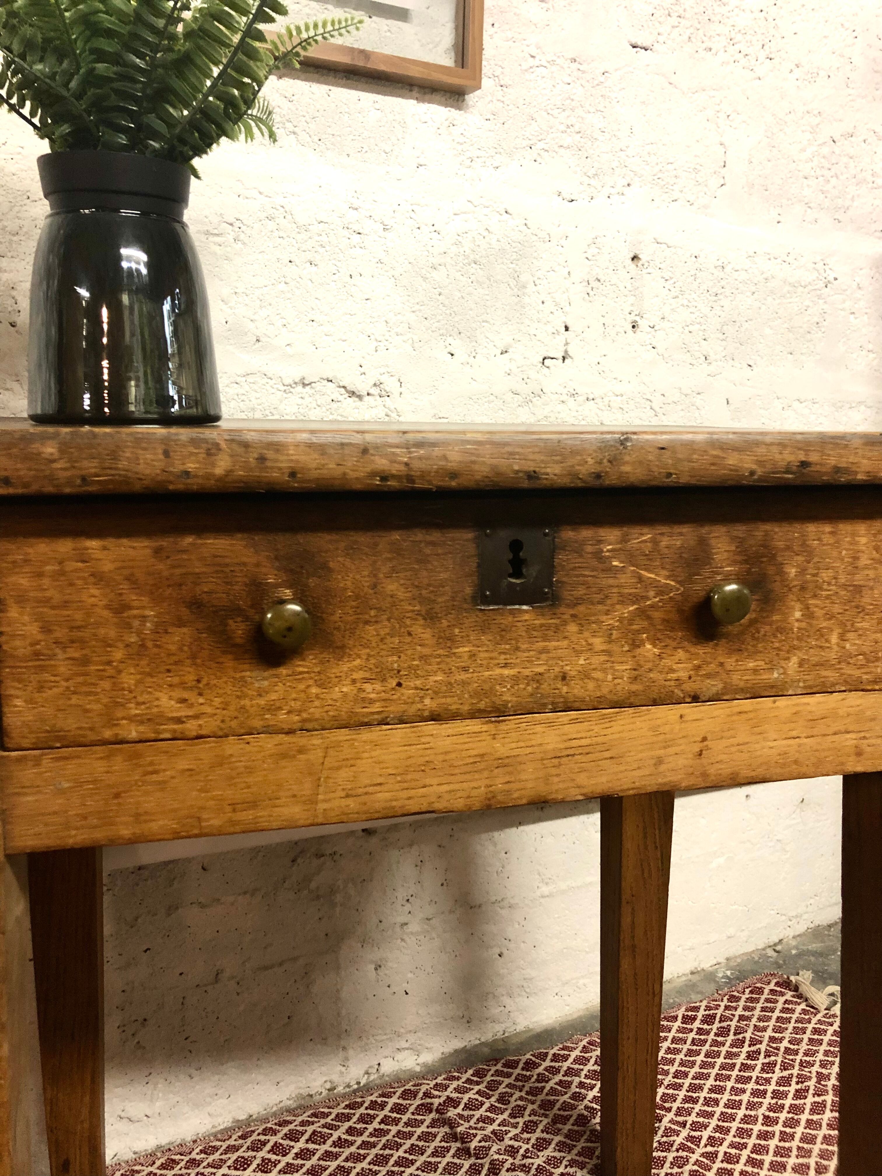 Small farmhouse table with drawer