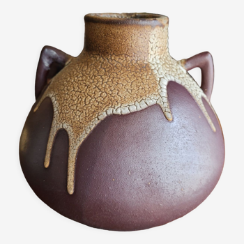 Puisaye pointed stoneware dripping vase