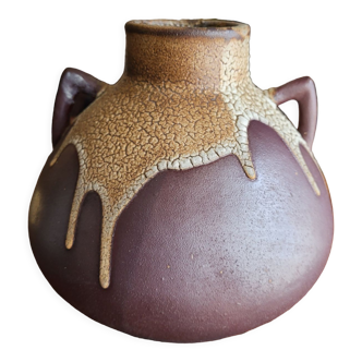 Puisaye pointed stoneware dripping vase