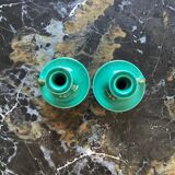 Pair of numbered ceramic candlesticks