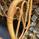 Pair of vintage light rattan wall shelves 1960