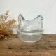 Sucrier poule en verre