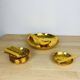 Cup and 8 Inalta France dessert cups in gold metal