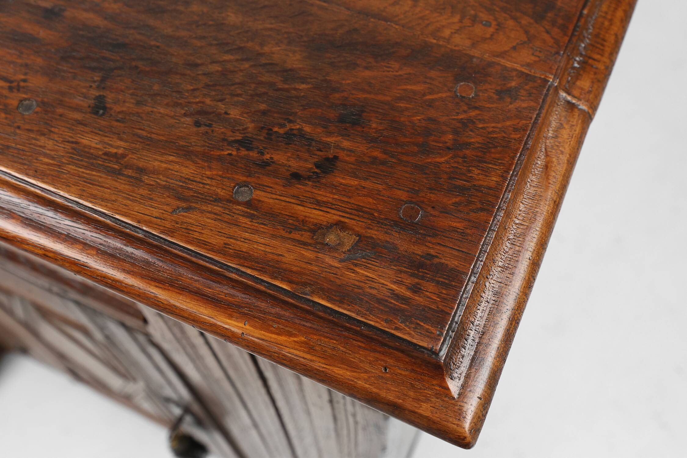 16th Century Belgian hand carved single door cabinet in full oak