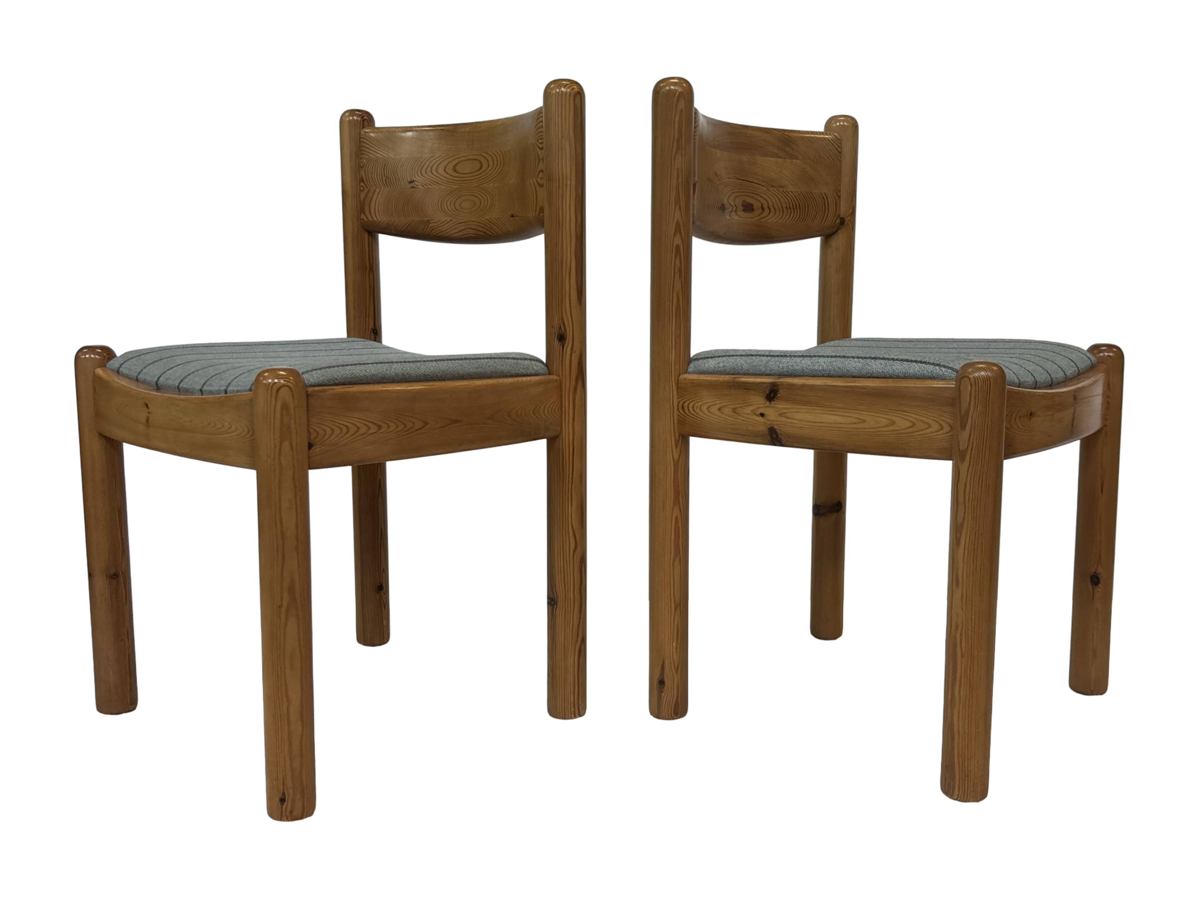 Vintage set of four Pinewood dining chairs Denmark
