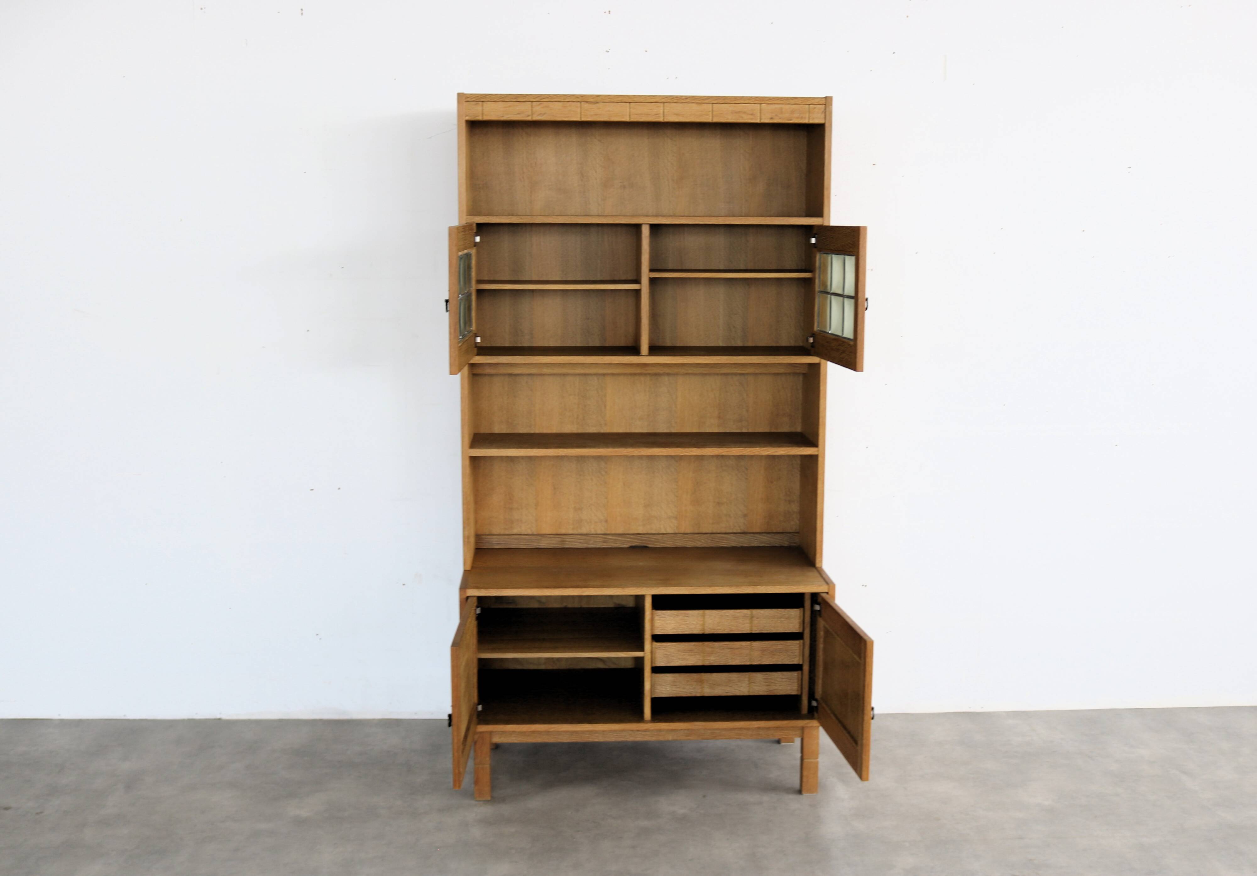 brutalist bookcase | wall cabinet | oak | 60s | Danish (2)