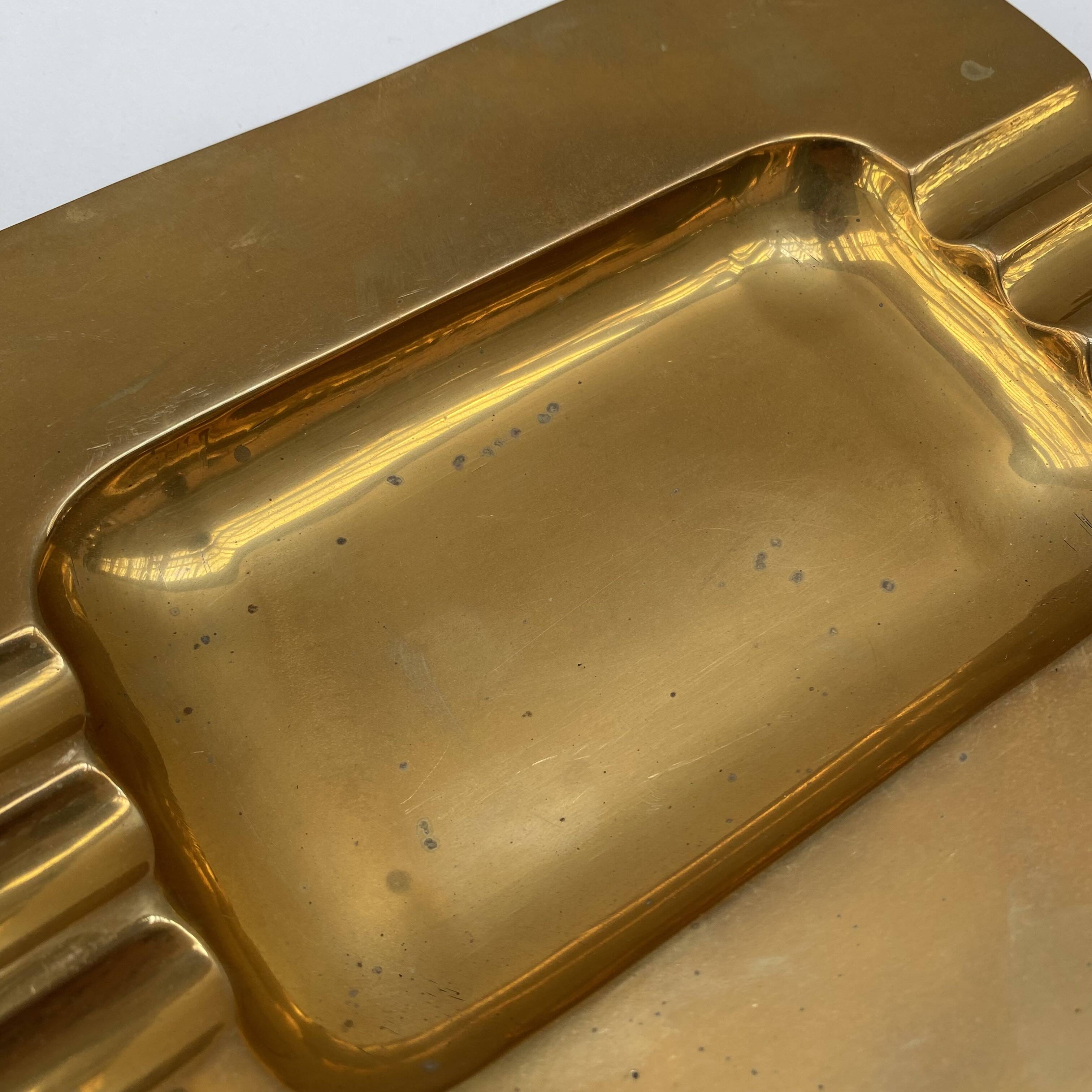 Art Deco ashtray in solid brass