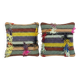 Set of 2 vintage kilim cushion covers 48x48 cm