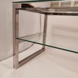 Vintage chrome coffee table