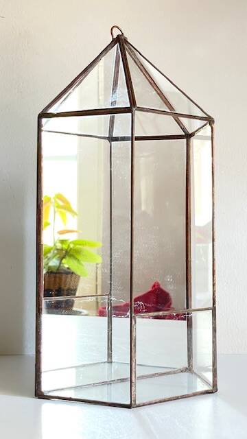 Vide poche mural miroir et laiton vintage