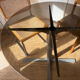 Dining table in metal and smoked glass Roche Bobois