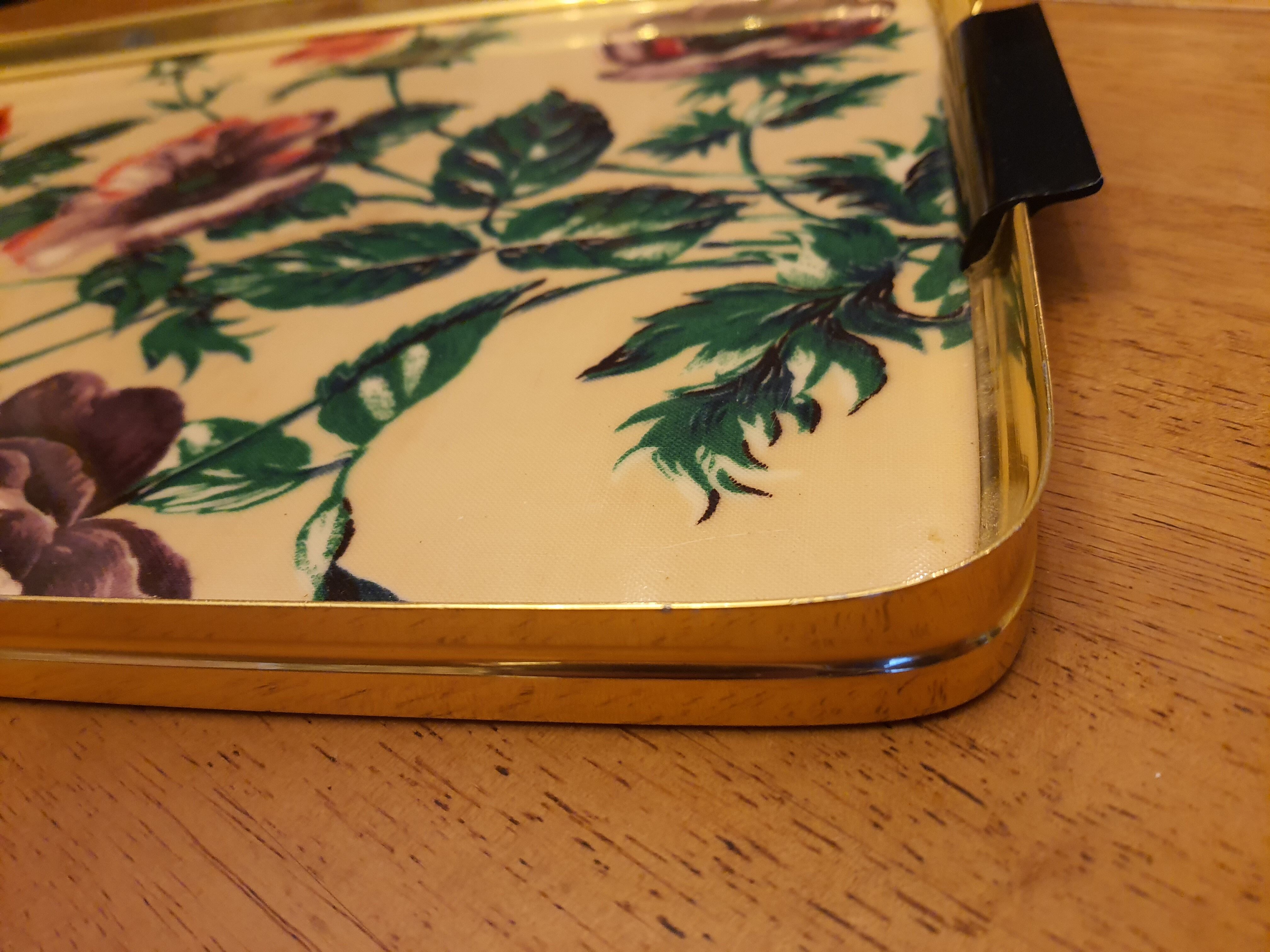 Vintage anemon flowers tray