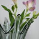 Vintage smoky grey Murano glass vase