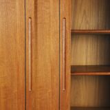 Vintage Danish Teak High Sideboard with Rounded Edges and Cutlery Handles by NIHK , 1950s