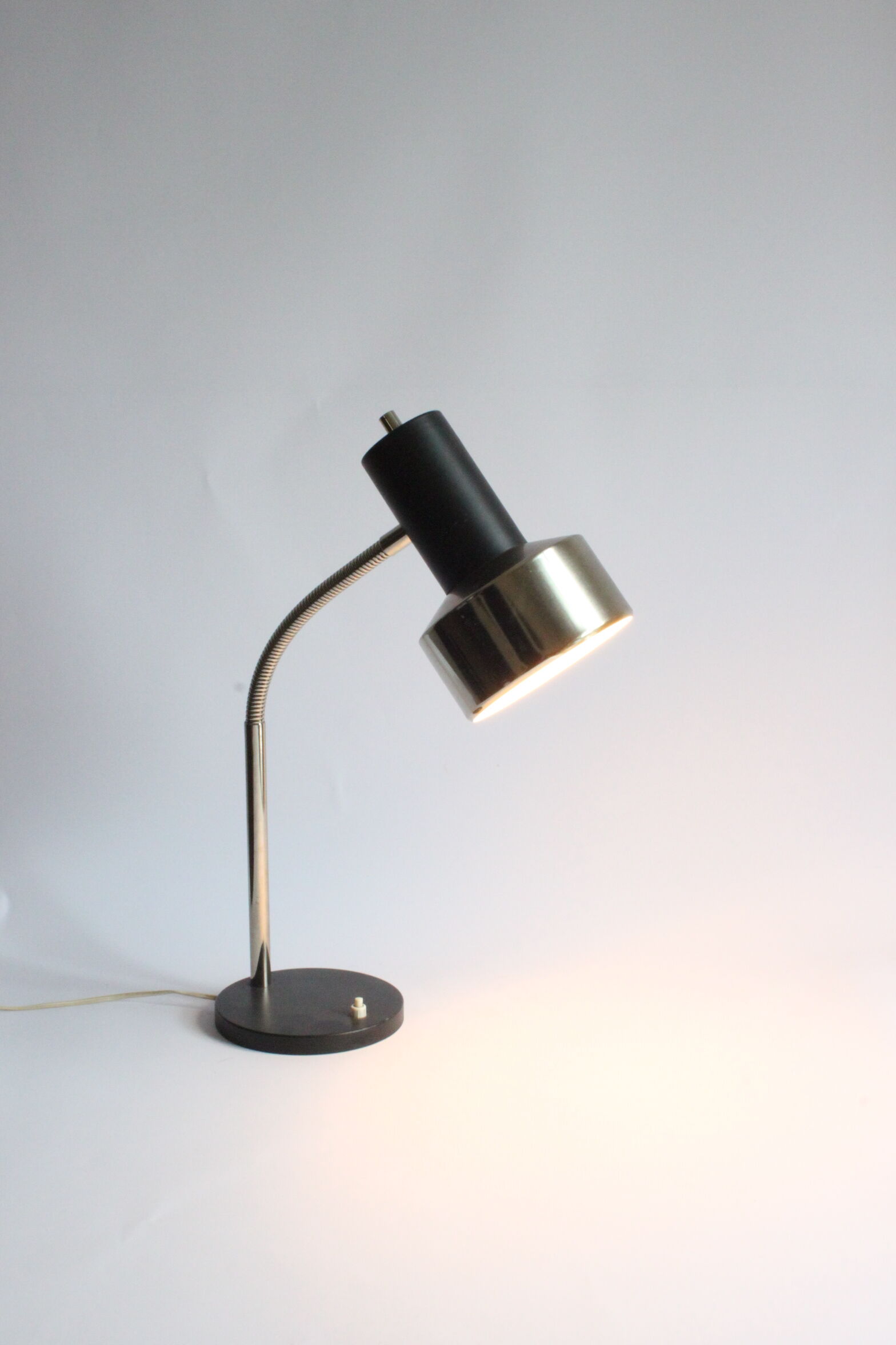 Gooseneck Copper Desk Lamp by Massive Belgium 1960s