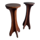 Pair of pedestal stools in wood Arts & Crafts, France, circa 1920