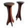 Pair of pedestal stools in wood Arts & Crafts, France, circa 1920