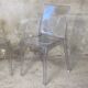 Pair of transparent polycarbonate chairs
