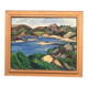 Original Swedish Oil on Canvas - "Lake" by Kersti Flyckt - Signed - Vintage and Framed - 79 × 66 cm (31.1 in × 26 in)