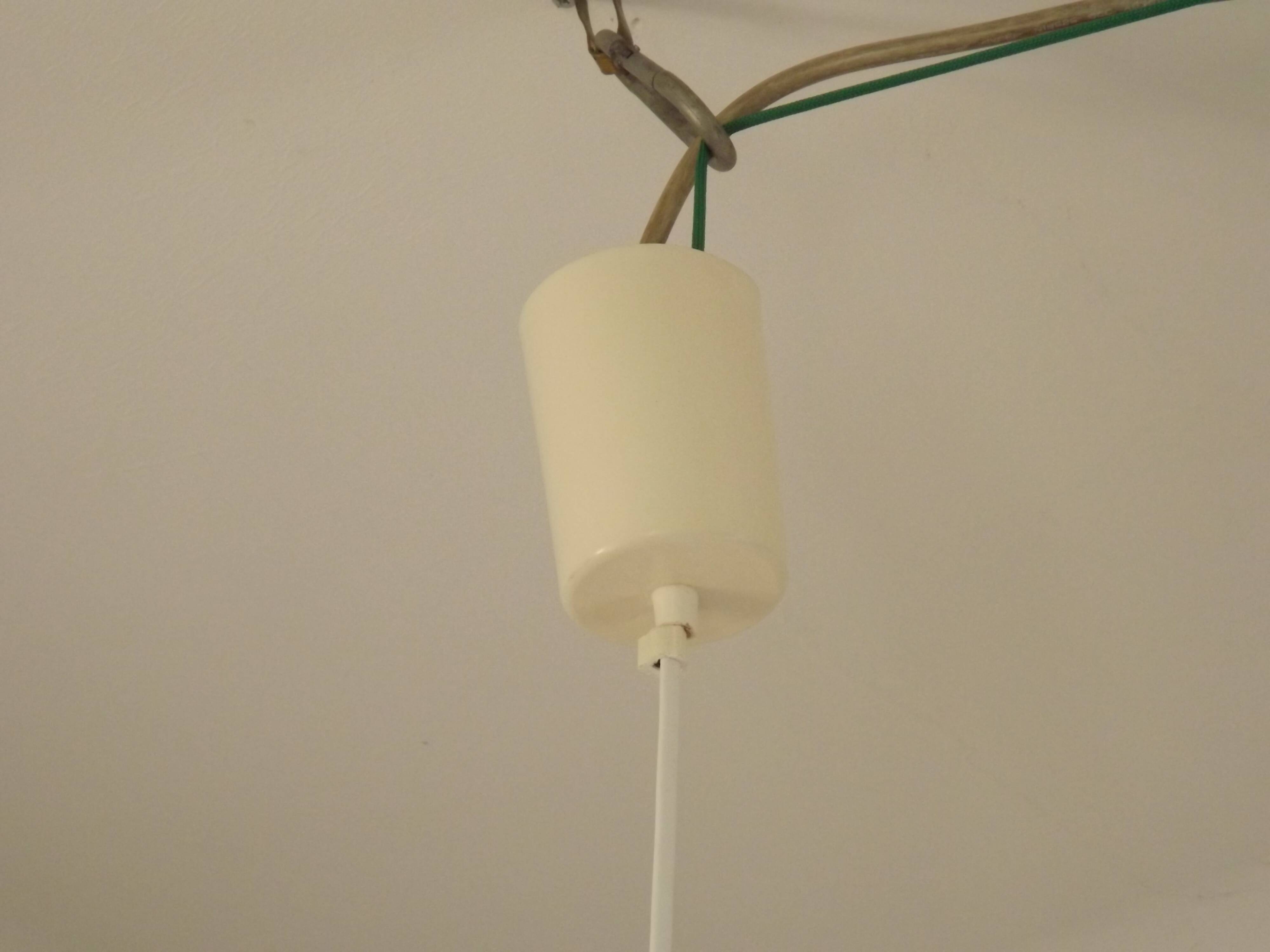 French Vintage Retro Ceiling Light (1960s/70s) Amber Bubble Glass Shade 5115