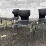 Lot of 4 vintage Flototto chairs