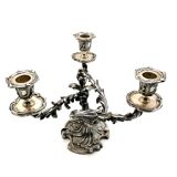 Wiskeman, pair of rococo chandelier, silver metal