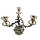 Wiskeman, pair of rococo chandelier, silver metal