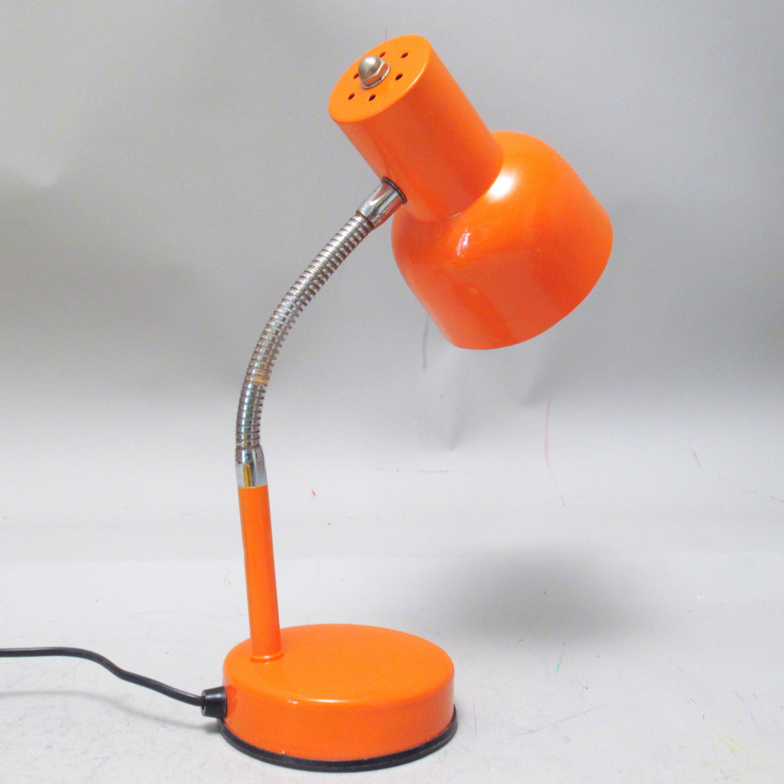 Lampe de bureau orange années 70