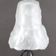 Art Deco Wrought Iron Lamp, Floral Tulip signed Degué, France, c. 1930