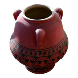 Twentieth century hand-painted terracotta potiche