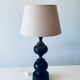 Vintage turned wooden lamp