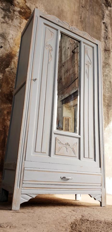 Art-deco style glazed cabinet